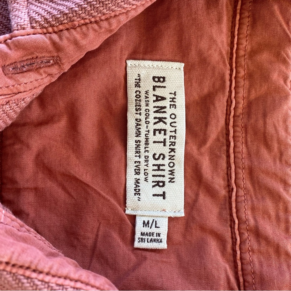 Outerknown Blanket Shirt Peach Button Down Shirt - Picture 12 of 12